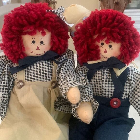 Raggedy Ann & Andy Rag Dolls - Picture 2 of 6